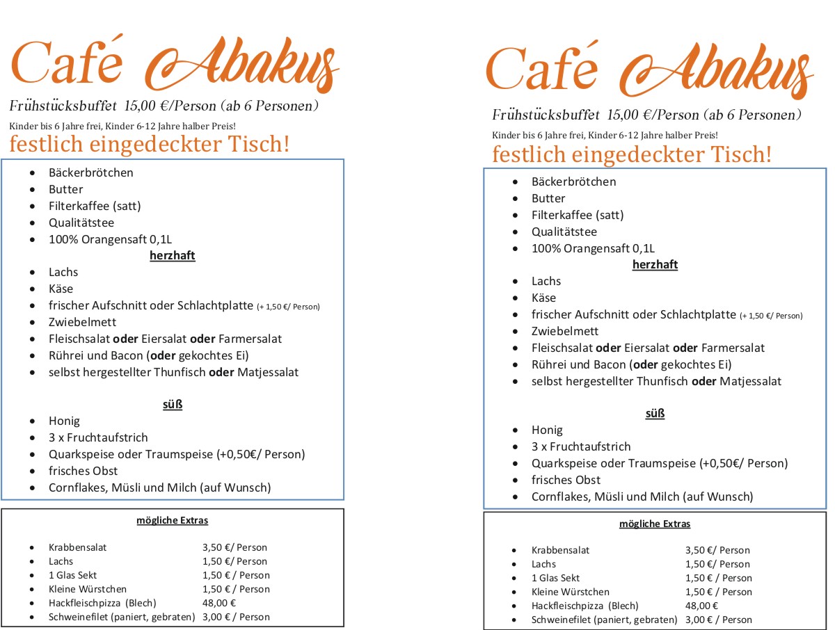 Frühstücksbuffet